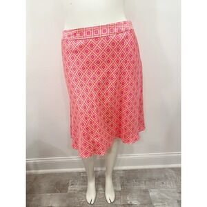Valerie Stevens Women silk skirt‎ Peach Pink Feminine Office Wear Corp Gore 16W